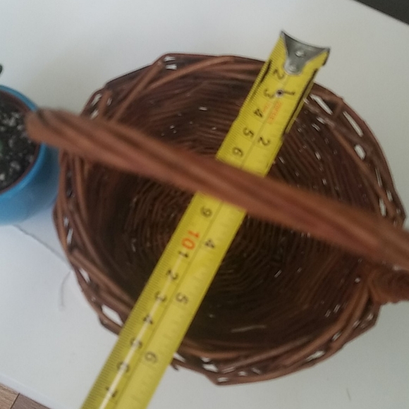 Natural vine twig woven basket with handle - Picture 4 of 5